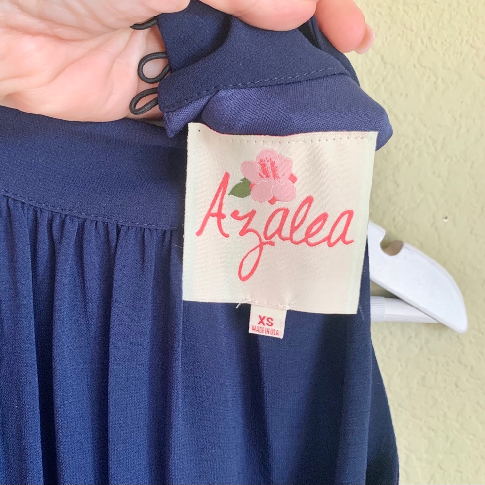 AZALEA ModCloth Navy Fit & Flair Dress - Picture 2 of 8